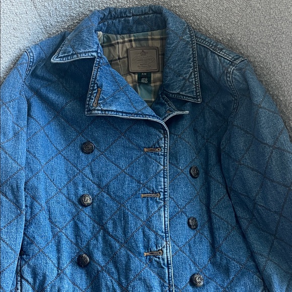 Lauren Ralph Lauren Jackets & Blazers - Lauren Ralph Lauren Blue Quilted Jean Jacket